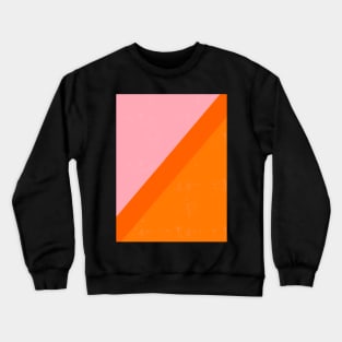 Pink and Orange Roller Brush Geometric Crewneck Sweatshirt